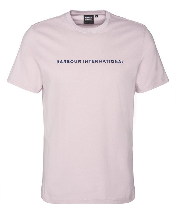 Barbour Motored T-shirt Dusk Pink | BABO88330