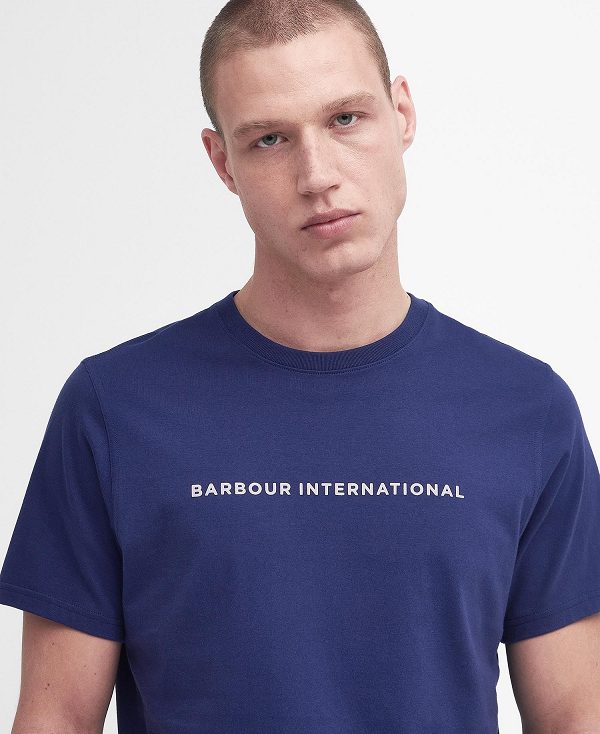 Barbour Motored T-shirt Navy | BABO88331