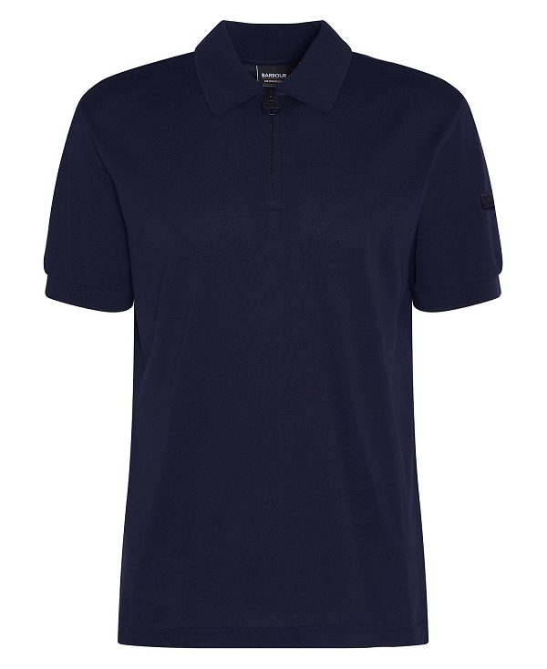 Barbour Nara Pique Polo Shirt Sapphire Navy | BABO88076