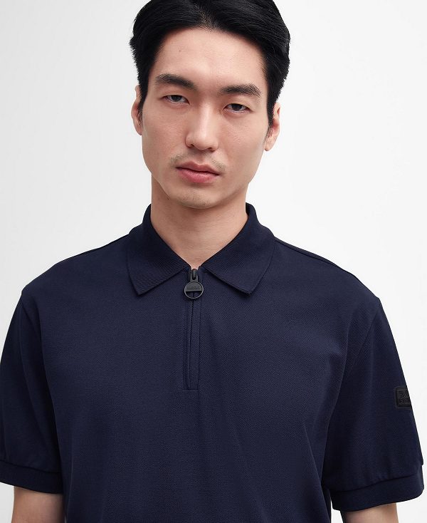 Barbour Nara Pique Polo Shirt Sapphire Navy | BABO88076