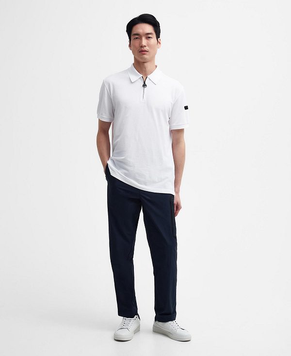 Barbour Nara Pique Polo Shirt White | BABO88115