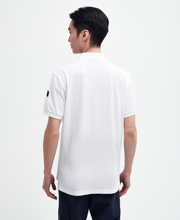 Barbour Nara Pique Polo Shirt White | BABO88115