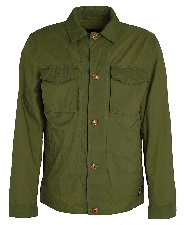 Barbour Neale Overshirt Olive Branch | BABO87470