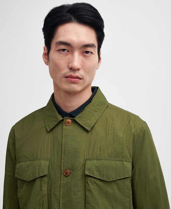 Barbour Neale Overshirt Olive Branch | BABO87470