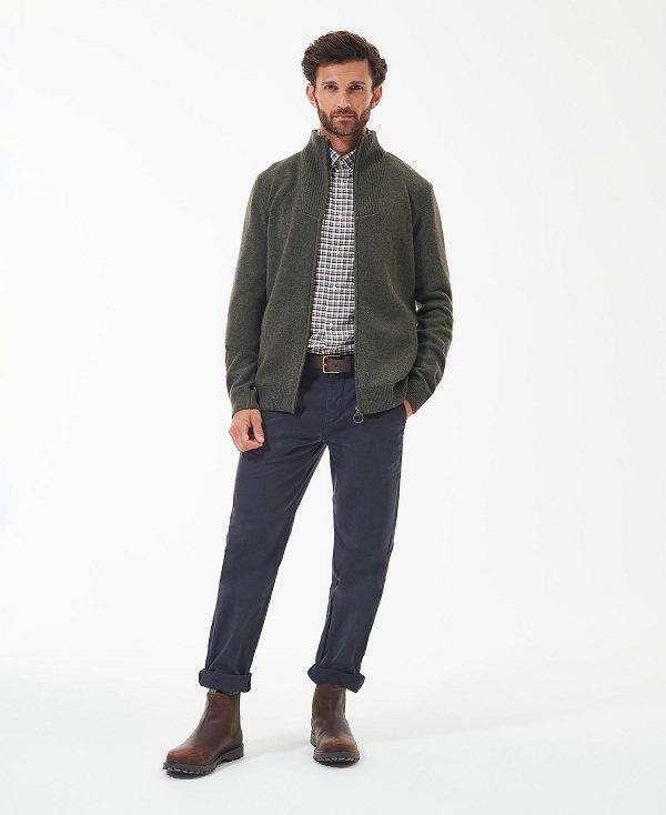 Barbour Nelson Essential Full-zip Jumper Green | BABO88533