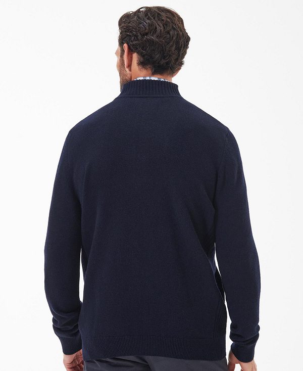 Barbour Nelson Essential Full-zip Jumper Classic Navy | BABO88583