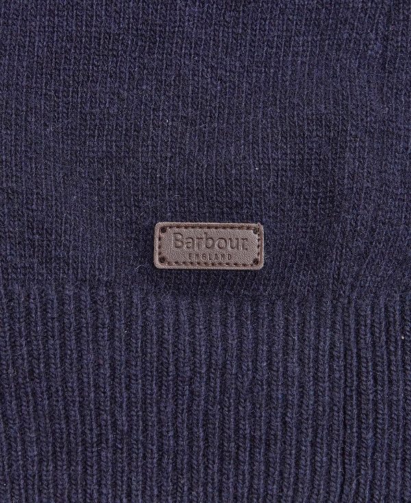 Barbour Nelson Essential V Neck Jumper Navy | BABO88547