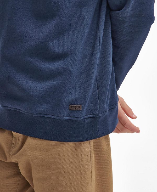 Barbour Nelson Half-zip Sweatshirt Classic Navy | BABO88479