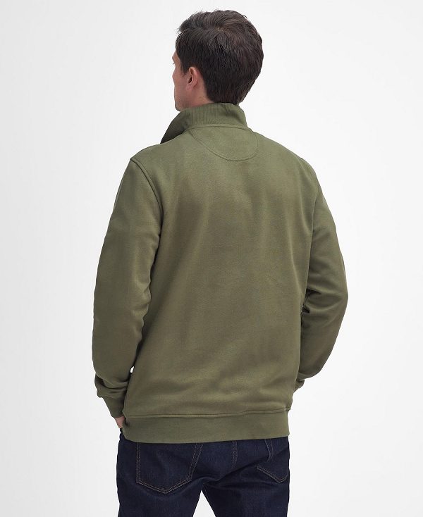 Barbour Nelson Half-zip Sweatshirt Green | BABO88637