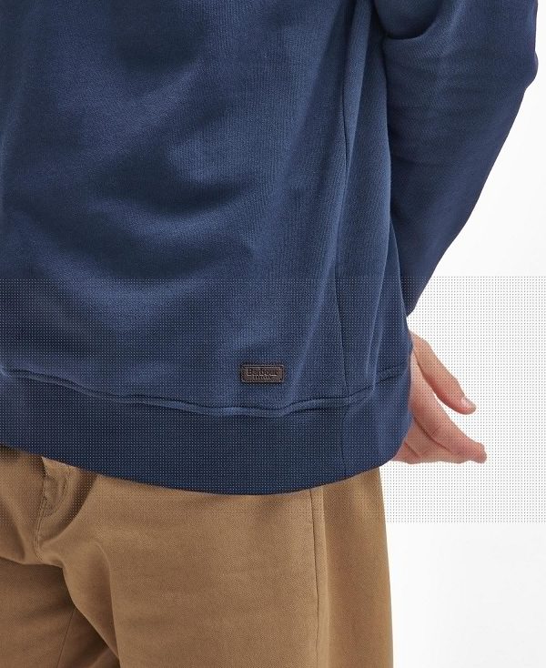 Barbour Nelson Half-zip Sweatshirt Navy | BABO88679