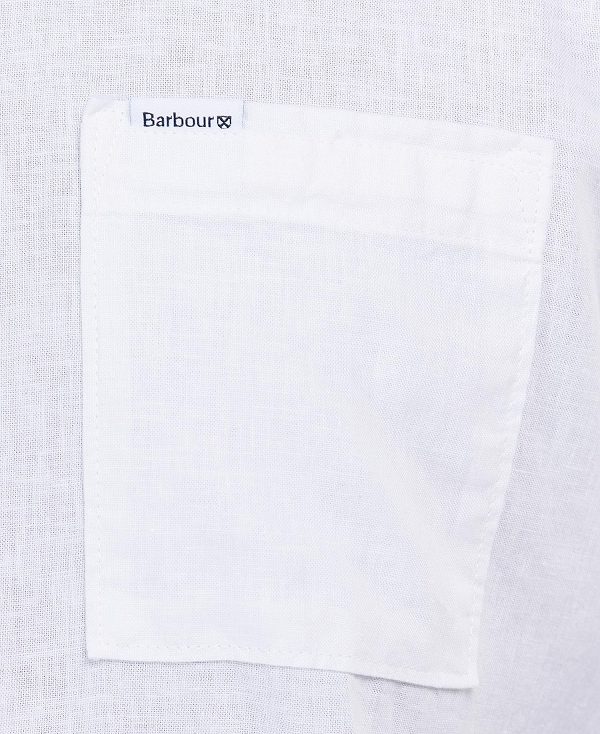 Barbour Nelson Regular Short-sleeved Shirt White | BABO87629