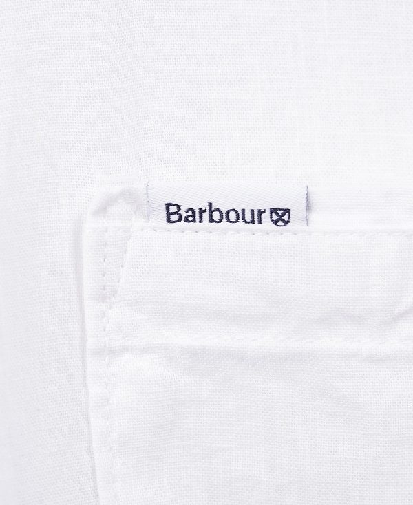 Barbour Nelson Regular Short-sleeved Shirt White | BABO87629