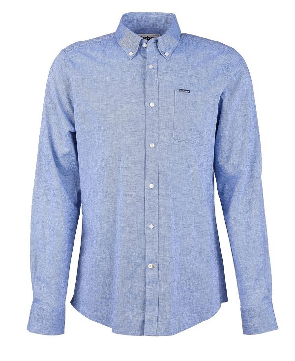 Barbour Nelson Tailored Long-sleeved Shirt White | BABO87620