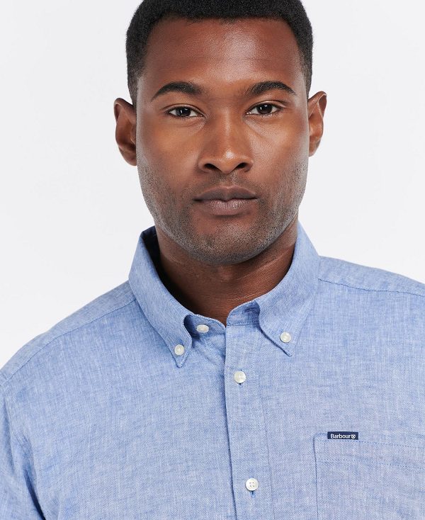 Barbour Nelson Tailored Long-sleeved Shirt White | BABO87620