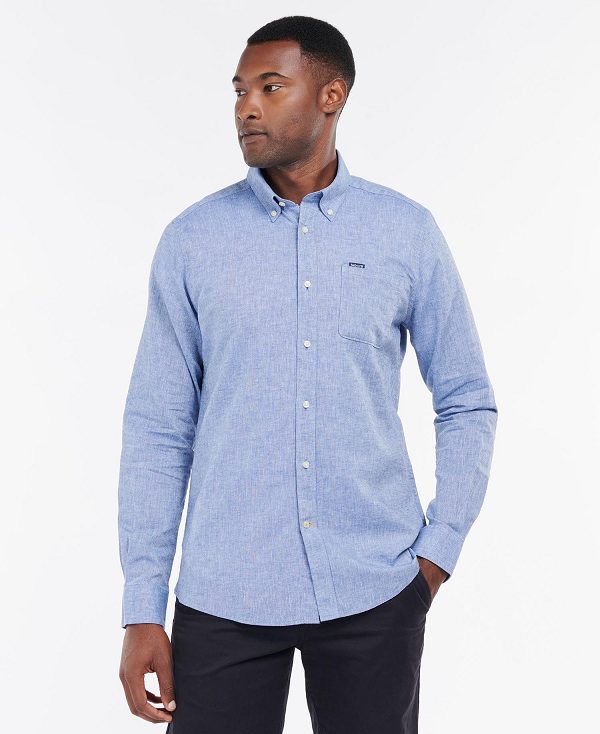 Barbour Nelson Tailored Long-sleeved Shirt White | BABO87620