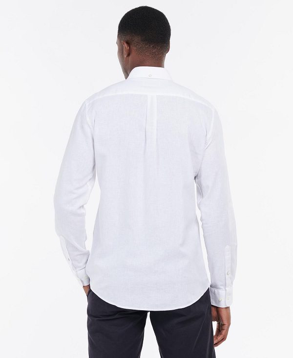 Barbour Nelson Tailored Long-sleeved Shirt White | BABO87628