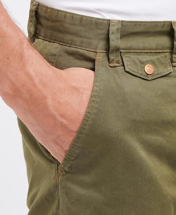 Barbour Neuston Twill Short Ivy Green | BABO88740