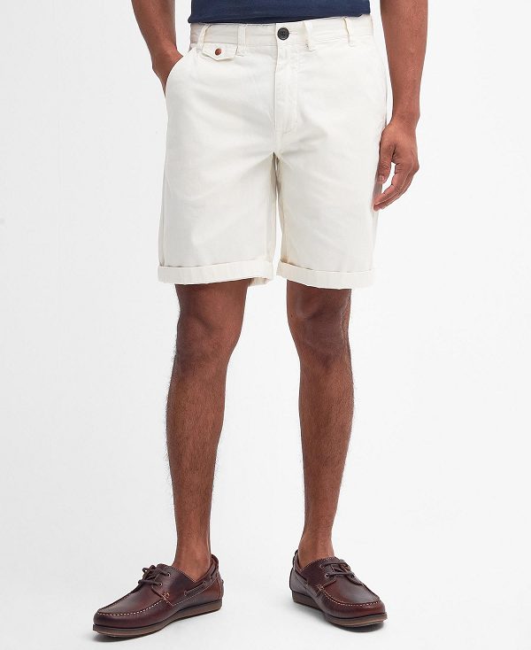 Barbour Neuston Twill Shorts Whisper White | BABO88781