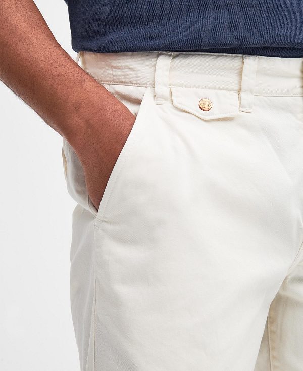 Barbour Neuston Twill Shorts Whisper White | BABO88781