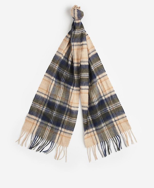 Barbour New Check Tartan Scarf Beige | BABO89080