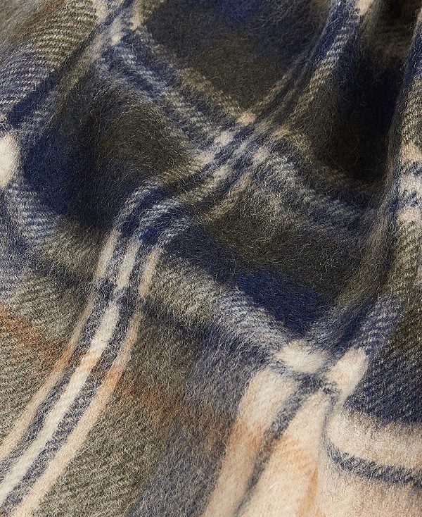 Barbour New Check Tartan Scarf Beige | BABO89080