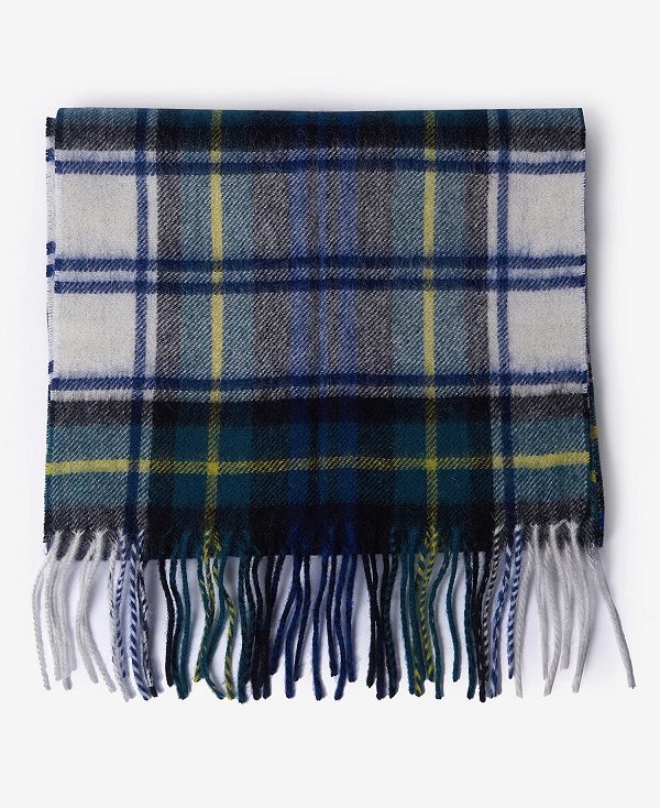 Barbour New Check Tartan Scarf Dk Mackenzie | BABO89079