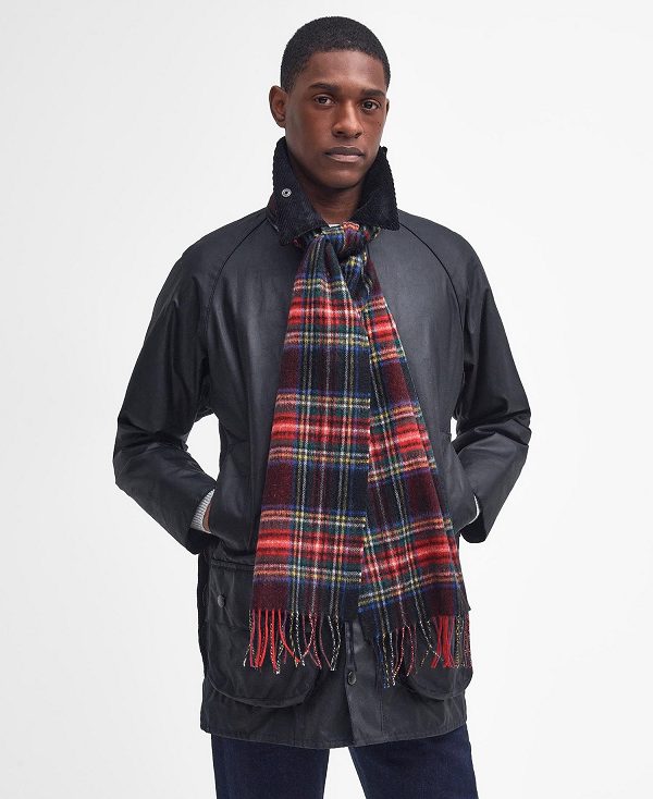 Barbour New Check Tartan Scarf Dk Mackenzie | BABO89087