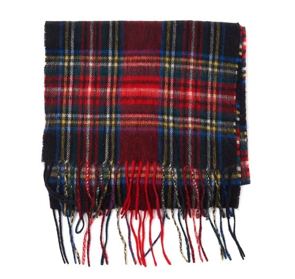 Barbour New Check Tartan Scarf Dk Mackenzie | BABO89087