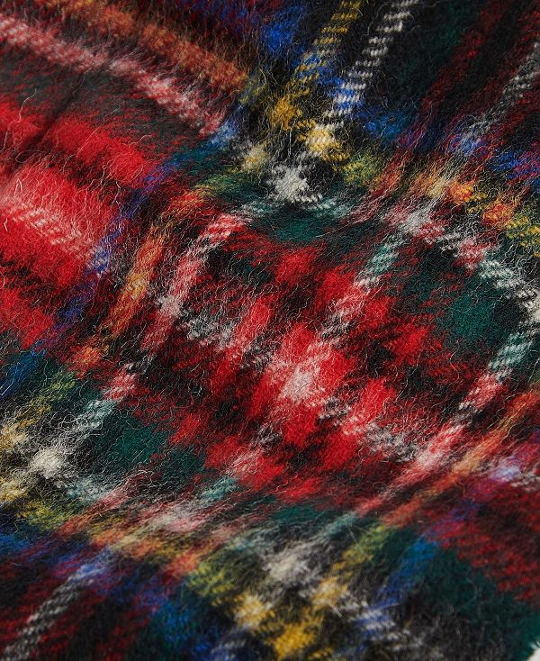 Barbour New Check Tartan Scarf Dk Mackenzie | BABO89087