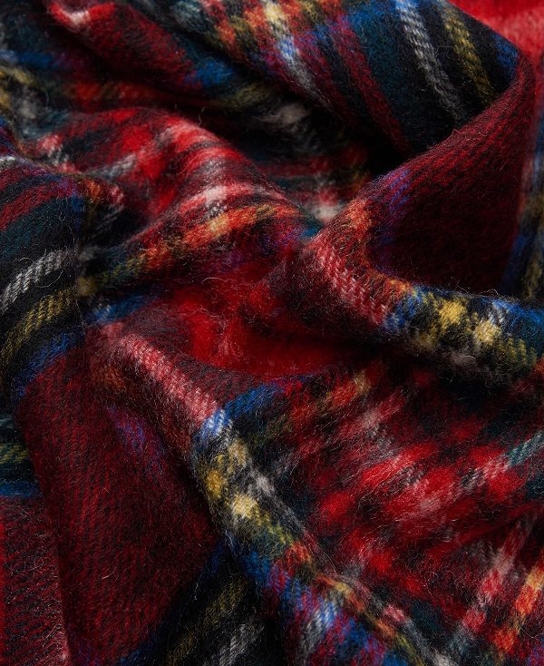 Barbour New Check Tartan Scarf Dk Mackenzie | BABO89087