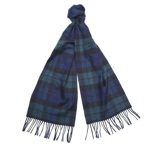 Barbour New Check Tartan Scarf Dk Mackenzie | BABO89089