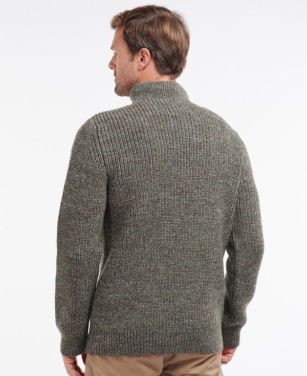 Barbour New Tyne Half Zip Jumper Derby Tweed | BABO88562