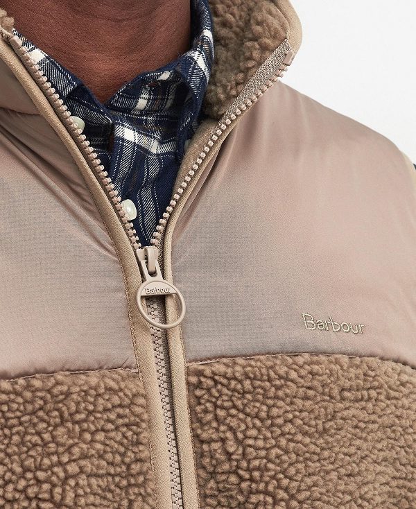 Barbour Newlan Fleece Gilet Beige | BABO88723