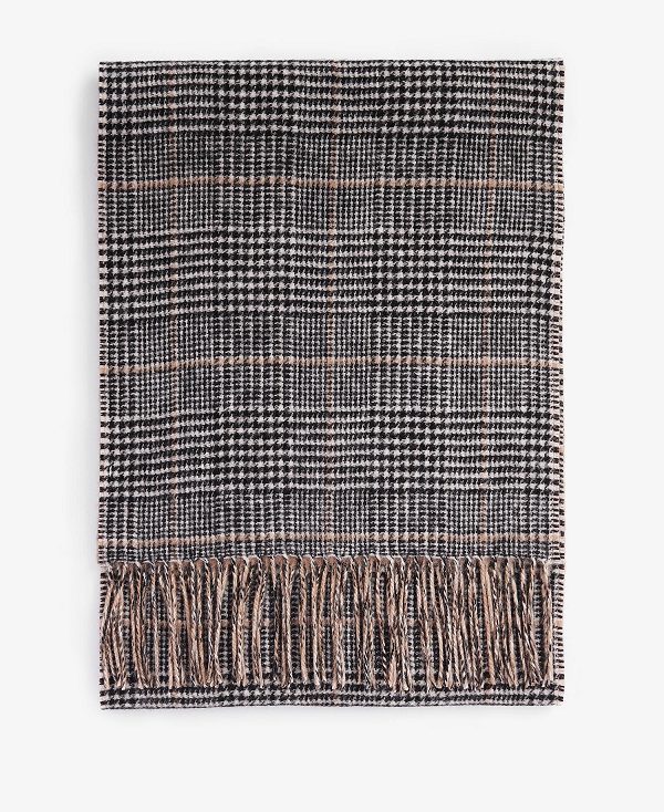 Barbour Noelle Reversible Check Scarf Camel | BABO90121