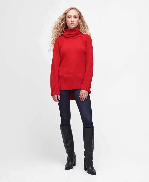 Barbour Norma Knitted Jumper Blaze Red | BABO89676