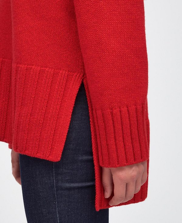 Barbour Norma Knitted Jumper Blaze Red | BABO89676