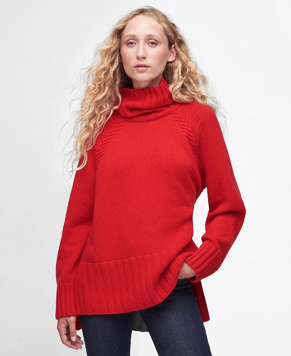 Barbour Norma Knitted Jumper Blaze Red | BABO89676