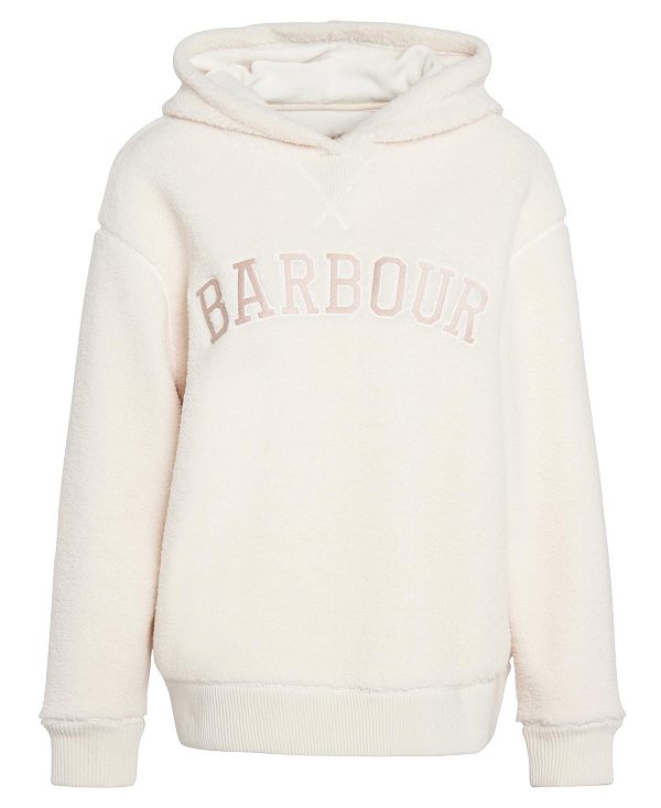 Barbour Northumberland Fleece Hoodie White Pepper | BABO89791