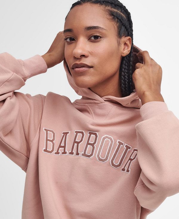 Barbour Northumberland Hoodie Mahogany Rose | BABO89811