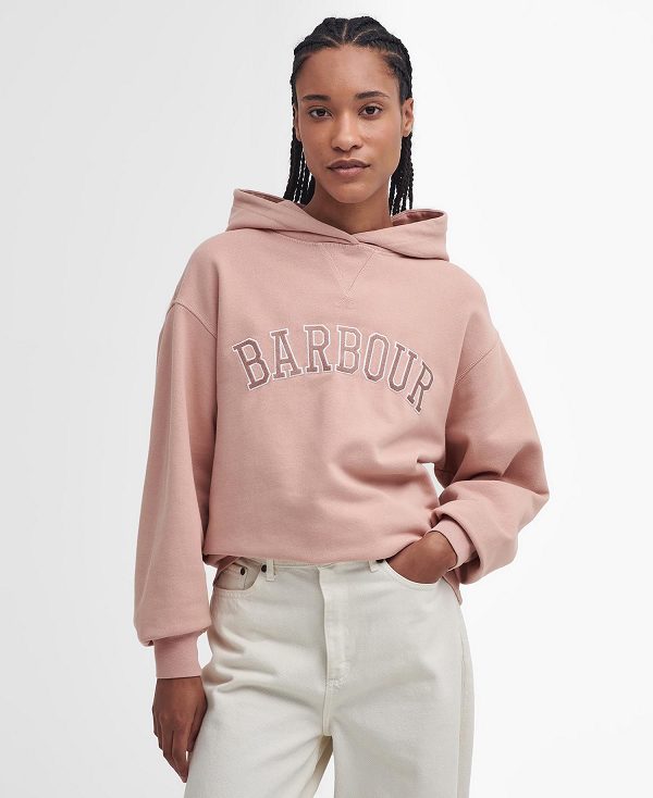 Barbour Northumberland Hoodie Mahogany Rose | BABO89811