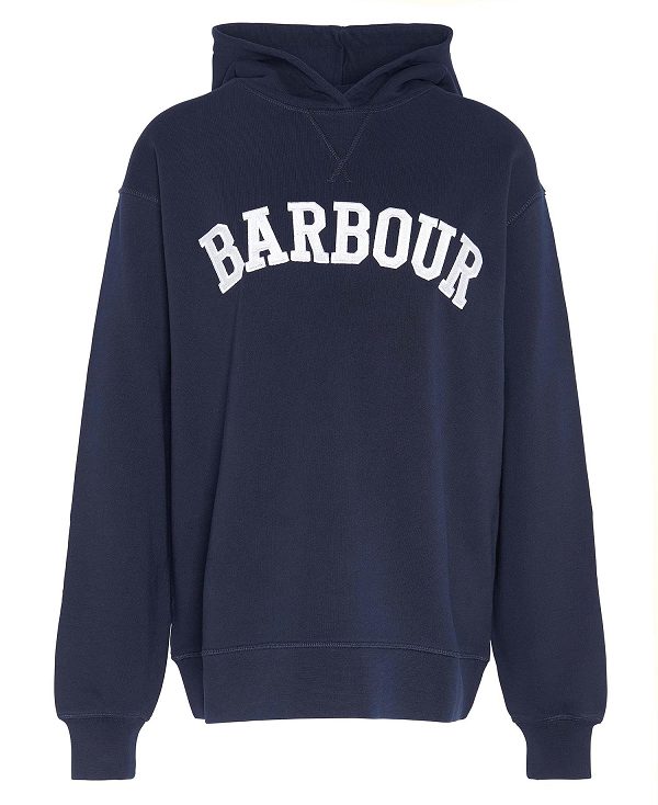 Barbour Northumberland Hoodie Navy/White | BABO89812