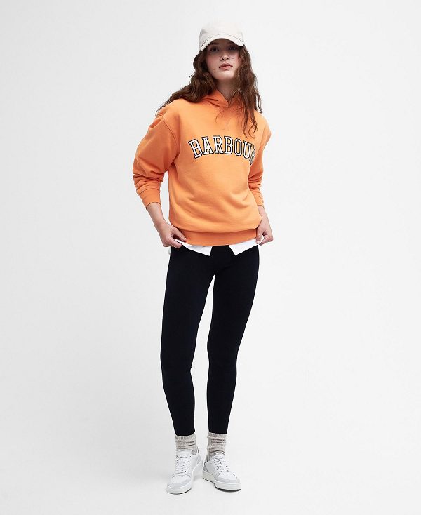 Barbour Northumberland Hoodie Orange | BABO89793