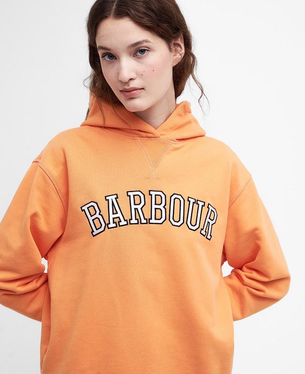 Barbour Northumberland Hoodie Orange | BABO89793