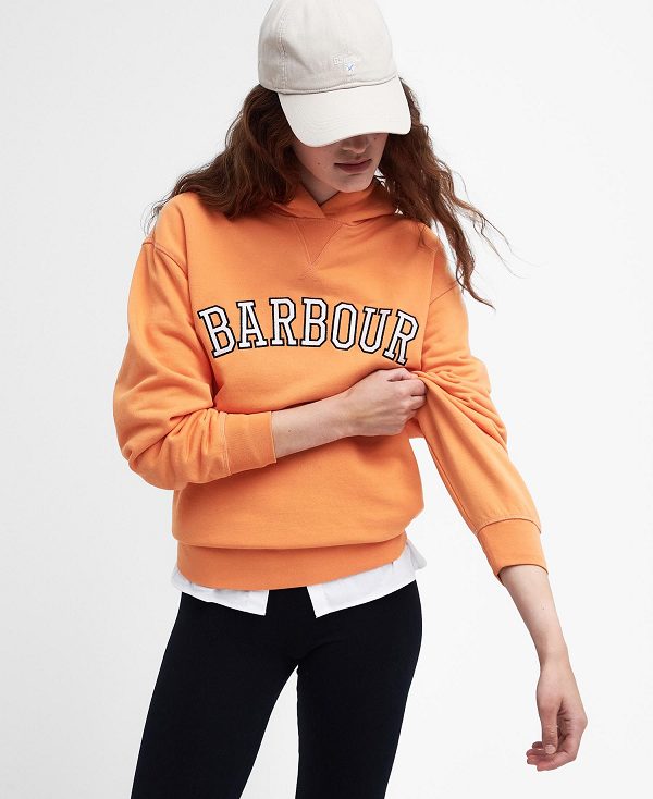 Barbour Northumberland Hoodie Orange | BABO89793