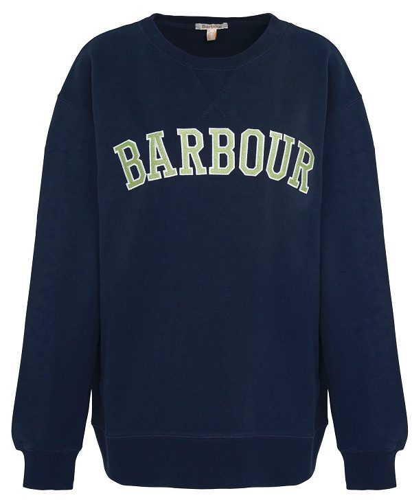 Barbour Northumberland Sweatshirt Classic Navy | BABO89689