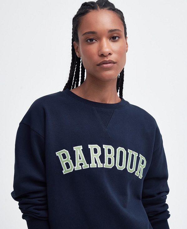 Barbour Northumberland Sweatshirt Classic Navy | BABO89689