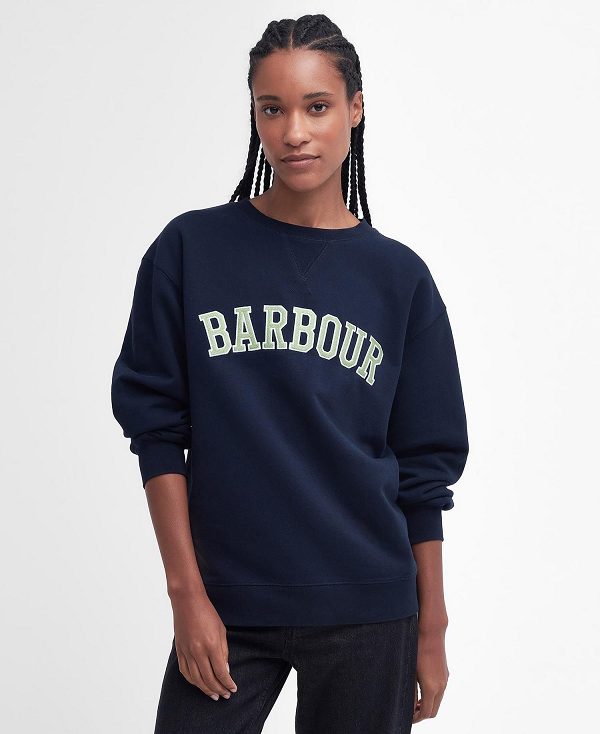 Barbour Northumberland Sweatshirt Classic Navy | BABO89689