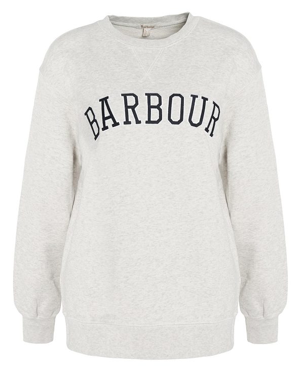 Barbour Northumberland Sweatshirt Cloud/Navy | BABO89688