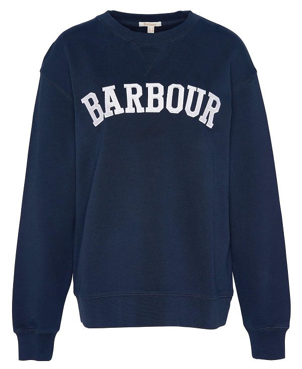 Barbour Northumberland Sweatshirt Navy | BABO89803