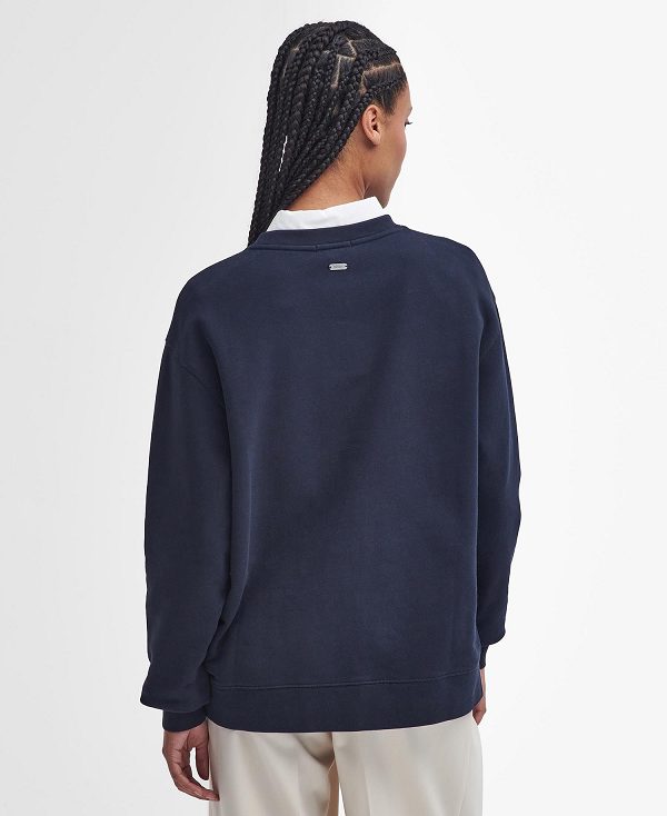 Barbour Northumberland Sweatshirt Navy | BABO89803